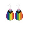 Progress Pride Earring Rainbow Teardrop Dangle Earring Rainbow Stripes Earrings