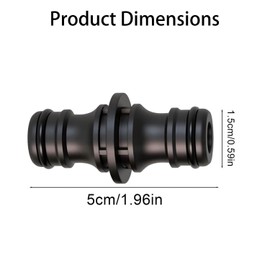 8-piece Black Hose Connector Set; Hose-to-Faucet connectors; Quick-Connect Hose connectors; Dual-end connectors, Suitable for Garden Hoses and Heavy-Duty Extension Hoses，