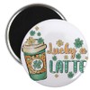 CafePress Lucky A Latte St Patrick's Day Magnets 2.25" Round