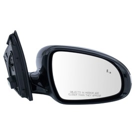 TRQ Right Mirror with Heat Power Folding with Blind Spot Indicator Passenger Side Compatible with 2017-2019 Kia Sportage KI1321199
