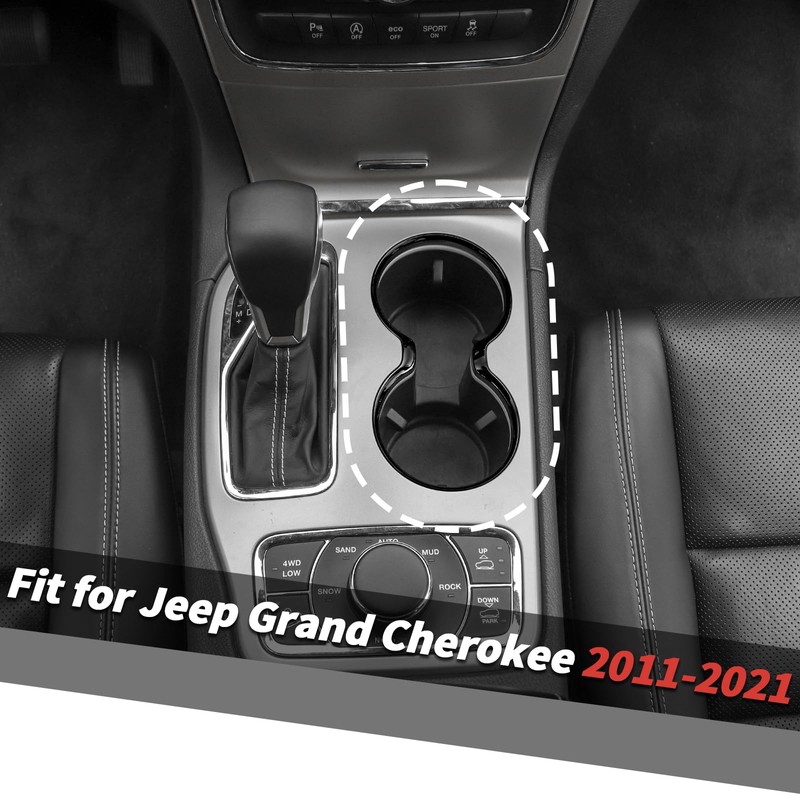 Jimen Compatible with Jeep Grand Cherokee 2011-2021, Front Cup Holder