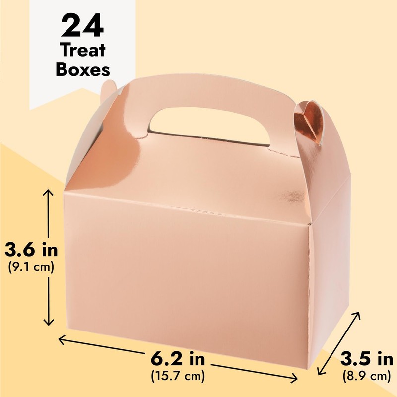 Juvale 24-Pack Treat Boxes - Candy Gable Boxes for Party