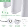 Dynamene Long White Fabric Shower Curtain - Waffle Textured Tall