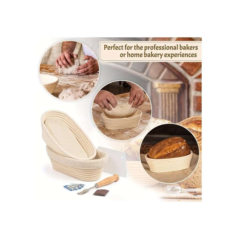 HubewaGlobal Bread Proofing Baskets (Oval)