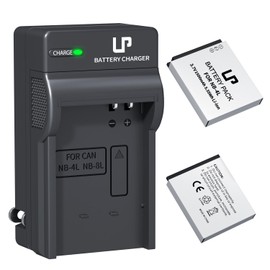 LP NB-4L Battery Charger Pack, 2-Pack 1500mah Battery for Canon PowerShot ELPH 100 HS 300 HS 330 HS 310 HS SD1000 SD1100 is SD1400 is SD200 SD30 SD300 SD40 SD400 SD600 SD750 SD780 is SD940 is and more