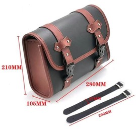 LIKENNY Motorbike Mini Tool Bag, Universal Tooling Bag, PU Leather, Storage Bag, Storage Bag, For Small Items, For Motorcycles, Tool Bag, Easy Installation, Handle, Universal Waterproof, 11.0 x 8.3 x