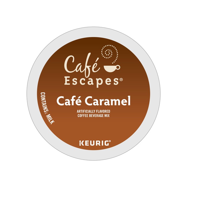 Cafe Escapes Cafe Caramel, Keurig Single-Serve K-Cup Pods, 96 Count