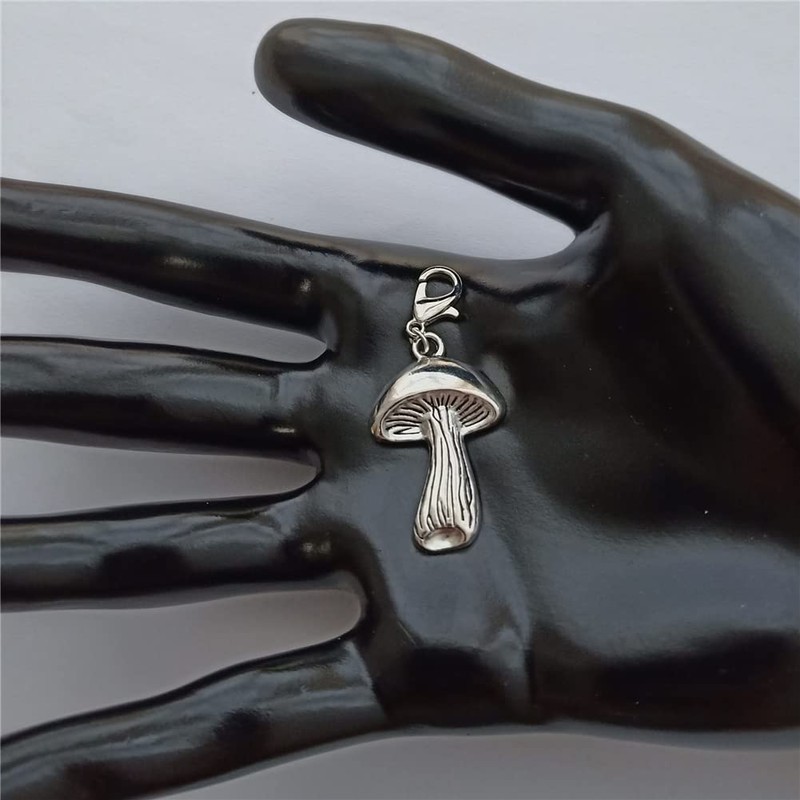 2 Pcs Cute Mushroom Clip on Charm Plant Jewelry for