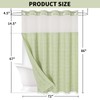 Muuyi Fabric Shower Curtains with Snap in Liner,No Hooks Needed,Tassels