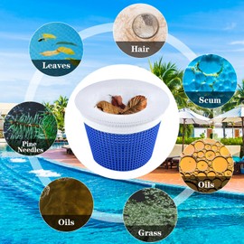 50 Pack Pool Skimmer Socks,Pool Filter Socks for Skimmer Basket for above Ground and Inground Pool Ultra Fine Mesh Screen Pool Skimmer Scum Socks Saver,Pool Cleaning Filter Socks Cleans Debris Leaves