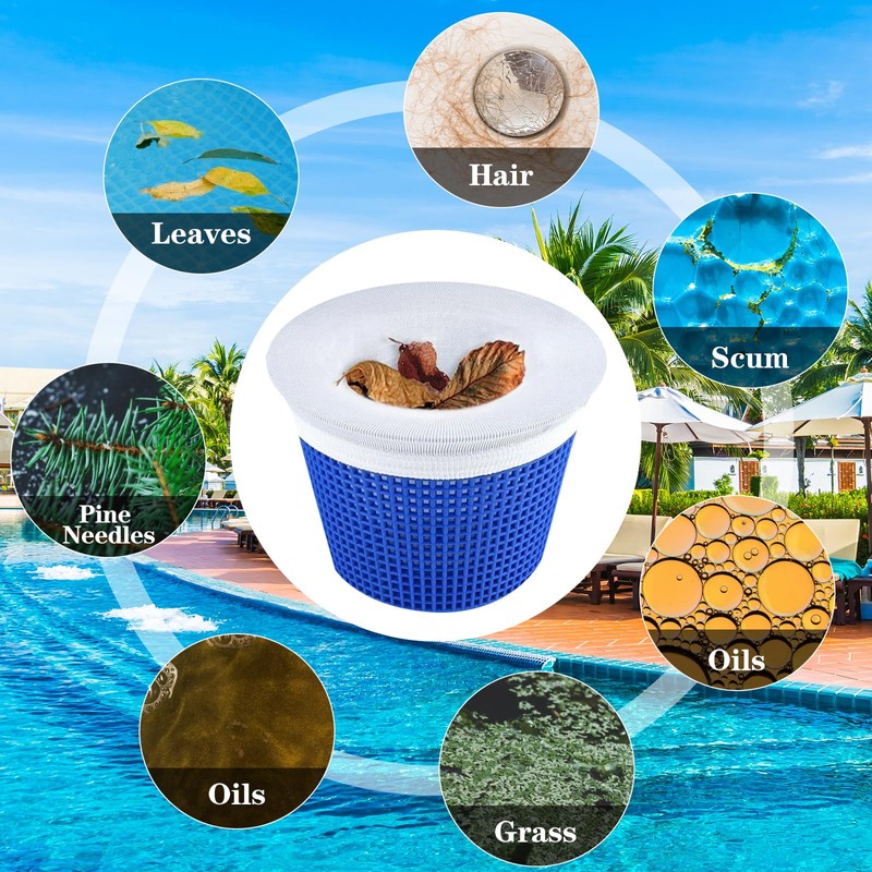 50 Pack Pool Skimmer Socks,Pool Filter Socks for Skimmer Basket
