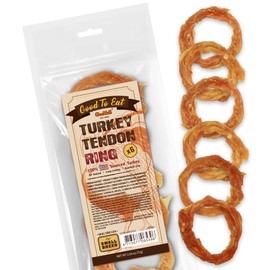Gootoe Gootoe Turkey Tendon Dog Treats C 100% USA-Sourced, Natural Snack, Premium Training Chews, Hypoallergenic, Reseal Value Bags, Size for Small Dogs, Ring (Small) 6 Unit/Pack