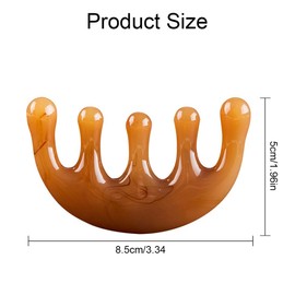 KGDUYC Gua Sha, Face Massager, Hair Comb, Comb with Wide Teeth, Massage Brush for Scalp, Beauty Tool for Scraping the Head (Amber)