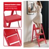 3 Step Ladder Stool for Adults, Folding Steel Step Stool