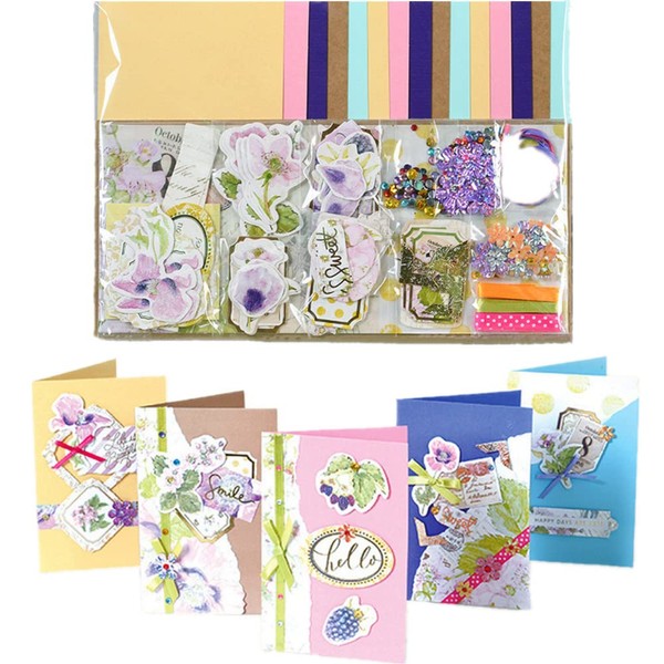 Gigicloud Paper Card Making Kits Colorful Handmade Greeting Card Kits