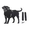 Metal Dog Statue Garden Stake Labrador Silhouette Animal Sculpture for