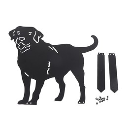 Metal Dog Statue Garden Stake Labrador Silhouette Animal Sculpture for Outdoor Decor