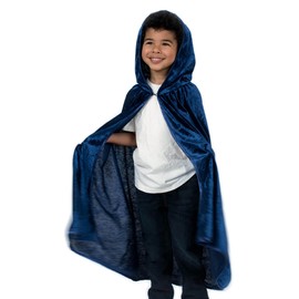 Everfan Kids Cosplay Hooded Cloak Cape - Navy Blue