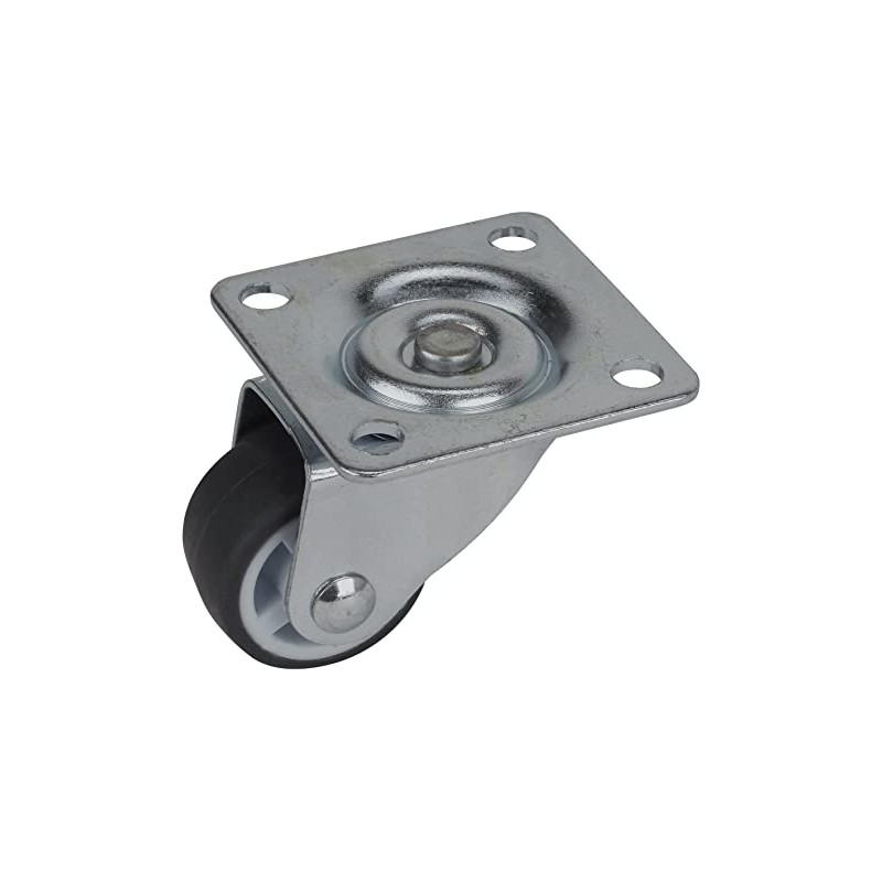 Dörner + Helmer Furniture Swivel Castor with Soft Wheel and