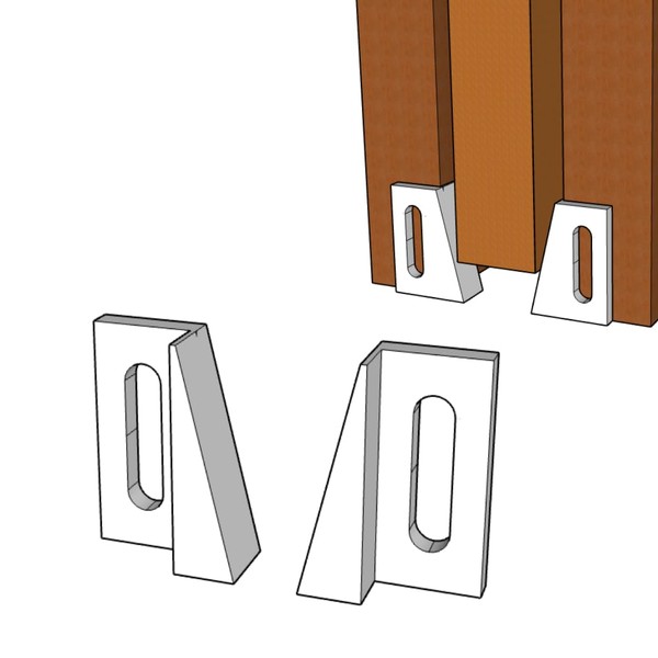1 Pair - Pocket Door Guide - Jamb Mounted Univeral