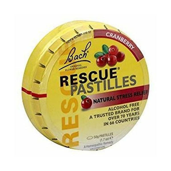 Rescue Pastilles Tin Cranberry 1.7 Oz