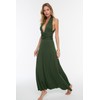 TRENDYOL Women's beachwear maxi A-line regular woven fabric dress, khaki,