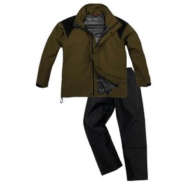 Koshin Rubber B-1300 ODR Breathable Light Rain Suit Khaki 3L H1300BB