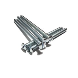 M3.5 (3.5mm x 75mm) Nickel Plated Slotted Raised Countersunk Electrical Socket Screws (Pack of 20)