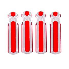 4 Pcs 78mm/3.07in Length Screwdriver tool handles,Pre-Drilled Blank Screwdriver Handles,Screwdriver handles for mechanical repair(red and white)