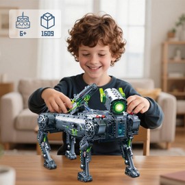 GEVINST Robot Dog Building Blocks Set for Boys - 1609 Piece STEM Innovative Toy Build Kit, Gift for Kids Ages 6+ and Adult Enthusiasts