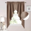 NICETOWN Blackout Pole Pocket Kitchen Tier Curtains- Tailored Scalloped Valances/Swags