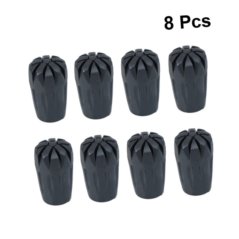 Totority 8pcs Rubber Tips for Trekking Cane Durable Hiking Pole