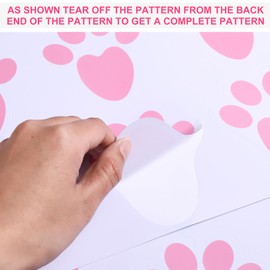 Ocosy 24Pcs Removable Easter Bunny Paw Prints Rabbit Paw Print Floor Decal Clings Easter Party Decorations