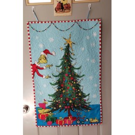 Handmade  Fabric Quilted Dr Suess Grinch Who Stole Christmas  Countdown Advent Calender