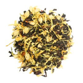 Nelson's Tea Apricot Peach Cobbler Tea - Cut & Sifted Jasmine Green Tea, Black, & Oolong Tea Loose Leaf Blend with Safflower & Marigold Petals (4oz)