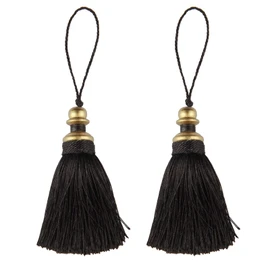 HedongHexi 2 Pack Tassel Key Tassel with Loops, Handmade Tassel Craft, DIY Accessories for Home Decoration