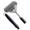 SUNRISE High Grade Stainless Steel BBQ Grill Brush with Scraper,