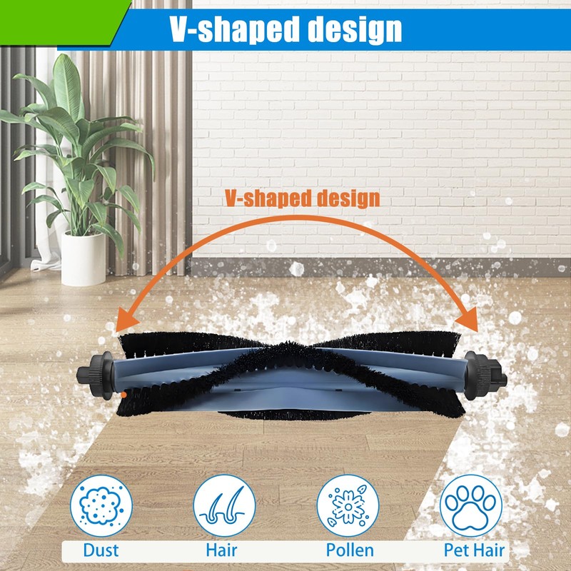 Detetap Replacement Roller Brushes for Eufy C20 Omni Robot Vacuum