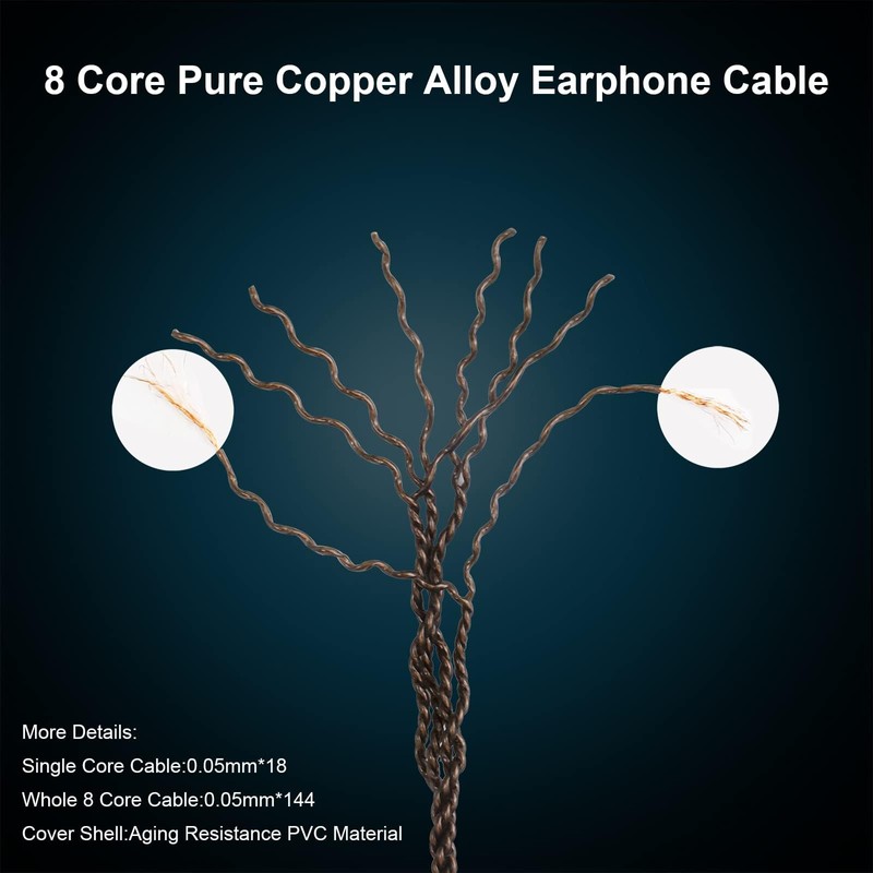 OKCSC ZT8 MMCX Cable Replacement Upgrade Cable for Shure SE215