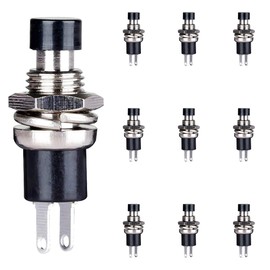 Momentary Push Button Switch PBS-110 Used to Control Normal Open Circuit 7mm 10pcs Set Black 3A 125V 1A 250V Push Button Switch