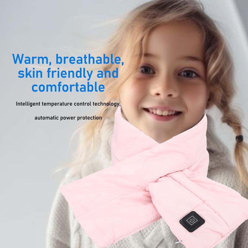 USB Heating Neck Pad Temperature Adjustable Heated Scarf Winter Warm