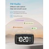 OWYELO Digitale Wecker, Digitaler Radio mit Snooze, 7-Farbiger LED-Display &