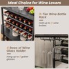 COSTWAY Wine Bar Cabinet, 3-Tier Liquor Cabinet with Power Outlets,