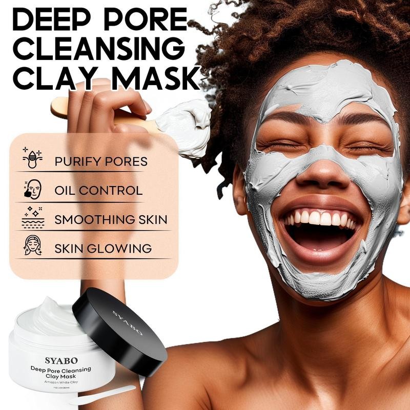 SYABO Deep Pore Cleansing Clay Mask, Blackhead Remover for Face,