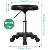 FURWOO Round Swivel Stool with Wheels PU Leahter Rolling Stool