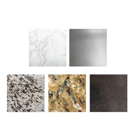 Ez Faux Decor Peel and Stick Vinyl Countertop Wrap Sample Set Waterproof Counter Top Self Adhesive Covering for Kitchen, Bathroom, and Appliances Granite, Stone, Marble, Stainless Steel Contact Paper