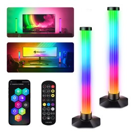 Euakee LED Light Bar, Music Sync RGB IC LED Light Bar, TV Backlight, Gaming Lamp Works RGB Ambient Smart Sync with Music and App Control for Room Gaming Decoration (32 cm 360°)