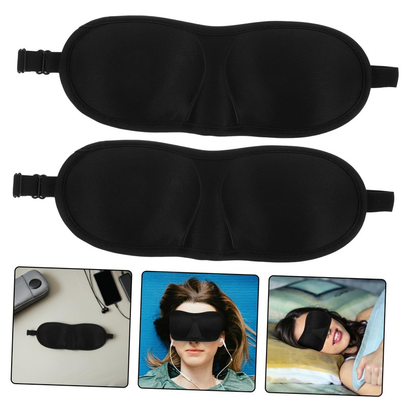 Beavorty 6pcs Eye Mask Blackout Sleeping Masks for Men Women