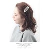 VINGTAINE H7772-GY- Hair Clip, Square Shape, Nuance, Dull Color, Patchin