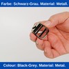 2pcs 25mm Width Metal Bridge Buckle in Grey/Black for Webbing